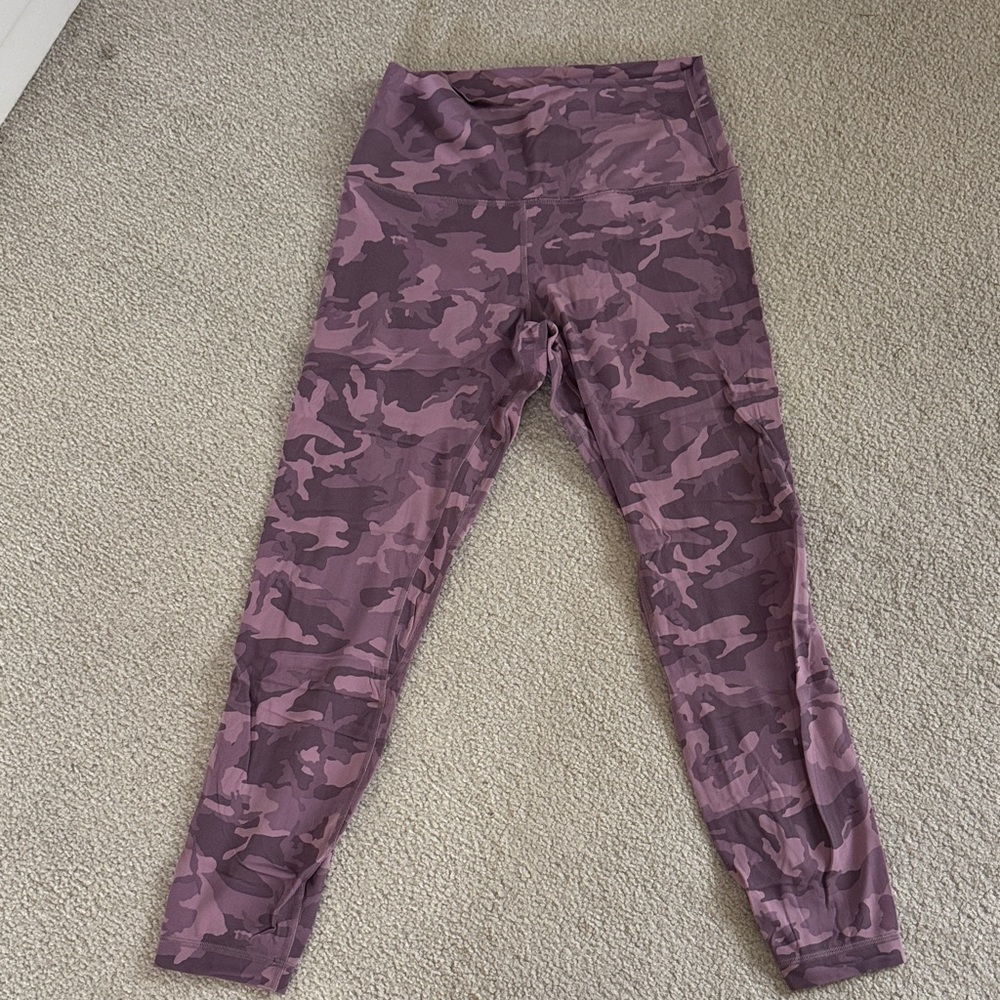 Lululemon Athletica Purple/pink Camouflage align 25” leggings